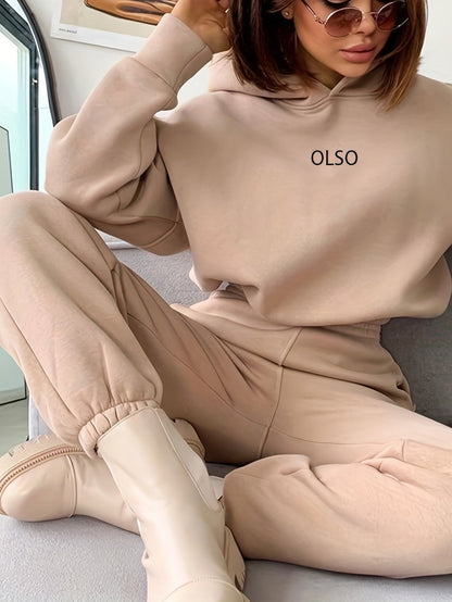 Women's Tracksuit Set: Hoodie and Jogging Pants