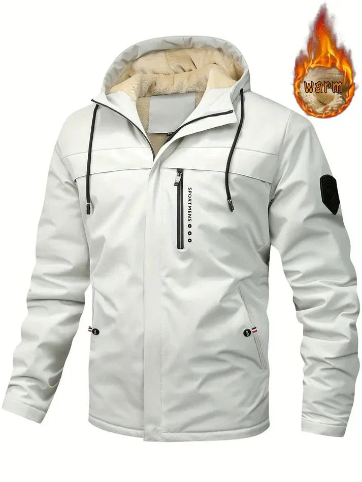 Men's Winter Jacket Fur-lined Warm Insulated with Pockets