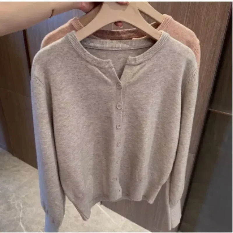 Cozy Wool Cardigan Chunky Knit Sweater