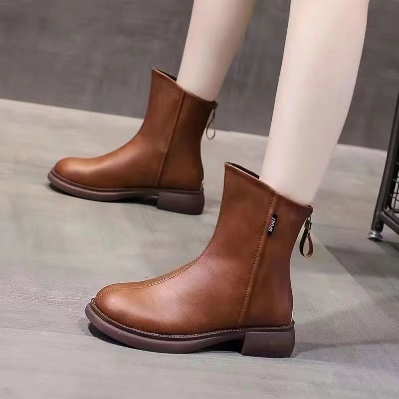 Praktische Winterstiefel Damen Reißverschluss Rückseite - IdealeKleiden