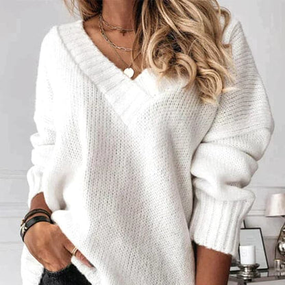 Women's Soft Knit V-Neck Sweater