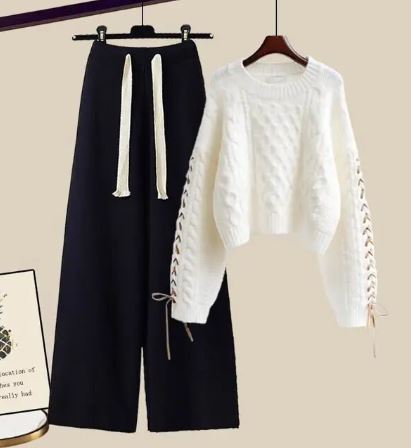 Comfortable Knit Set Loose Fit Two-Piece Women