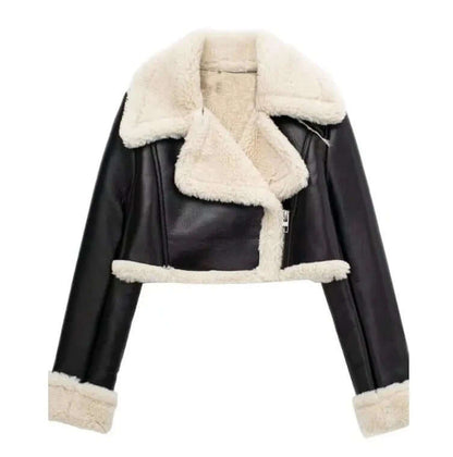 Women's Fleece Jacket Short Warm
