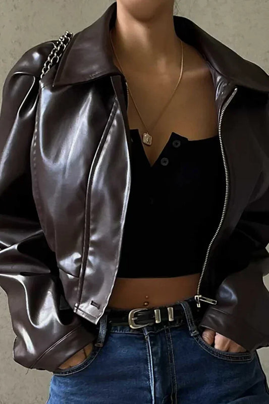 Stylische Damenjacke Kurz Modell - IdealeKleiden