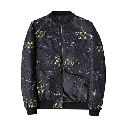 Stylische Herren Bomberjacke Abstrakt Design