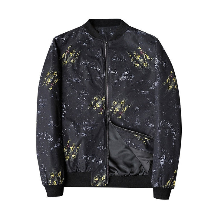 Stylische Herren Bomberjacke Abstrakt Design
