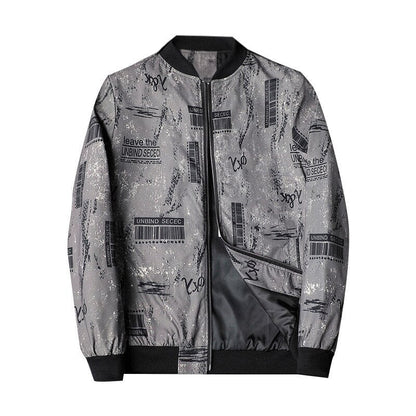 Stylische Herren Bomberjacke Abstrakt Design