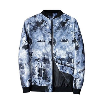 Stylische Herren Bomberjacke Abstrakt Design