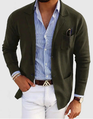 Stylische Herrenjacke mit Druck Modern Design - IdealeKleiden