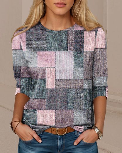 Farbenfrohes Langarmshirt Modern - IdealeKleiden