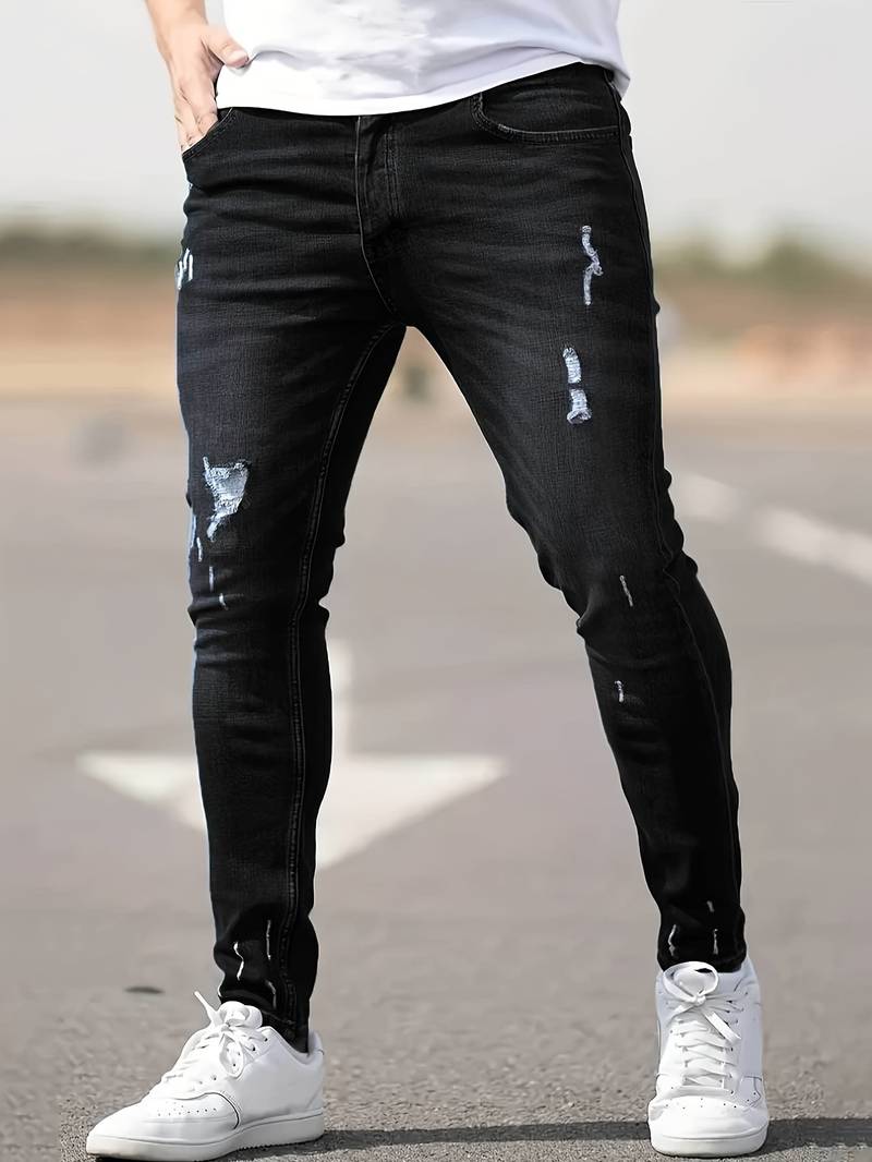 Men's Ribbed Jeans Trendy Style