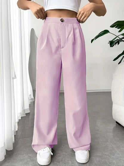 Lily - Women's Elegant Wide Leg Trousers