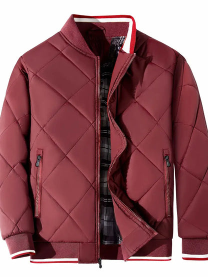 Herren Steppjacke Warm Reißverschluss - IdealeKleiden