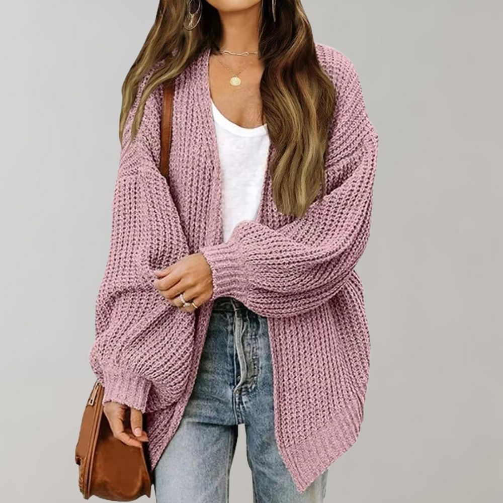 Open Cardigan Generous Bishop Sleeves