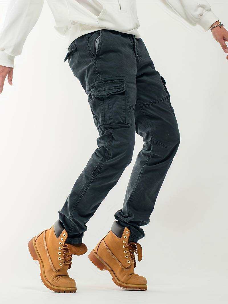 Trendy Men's Trousers With Many Pockets