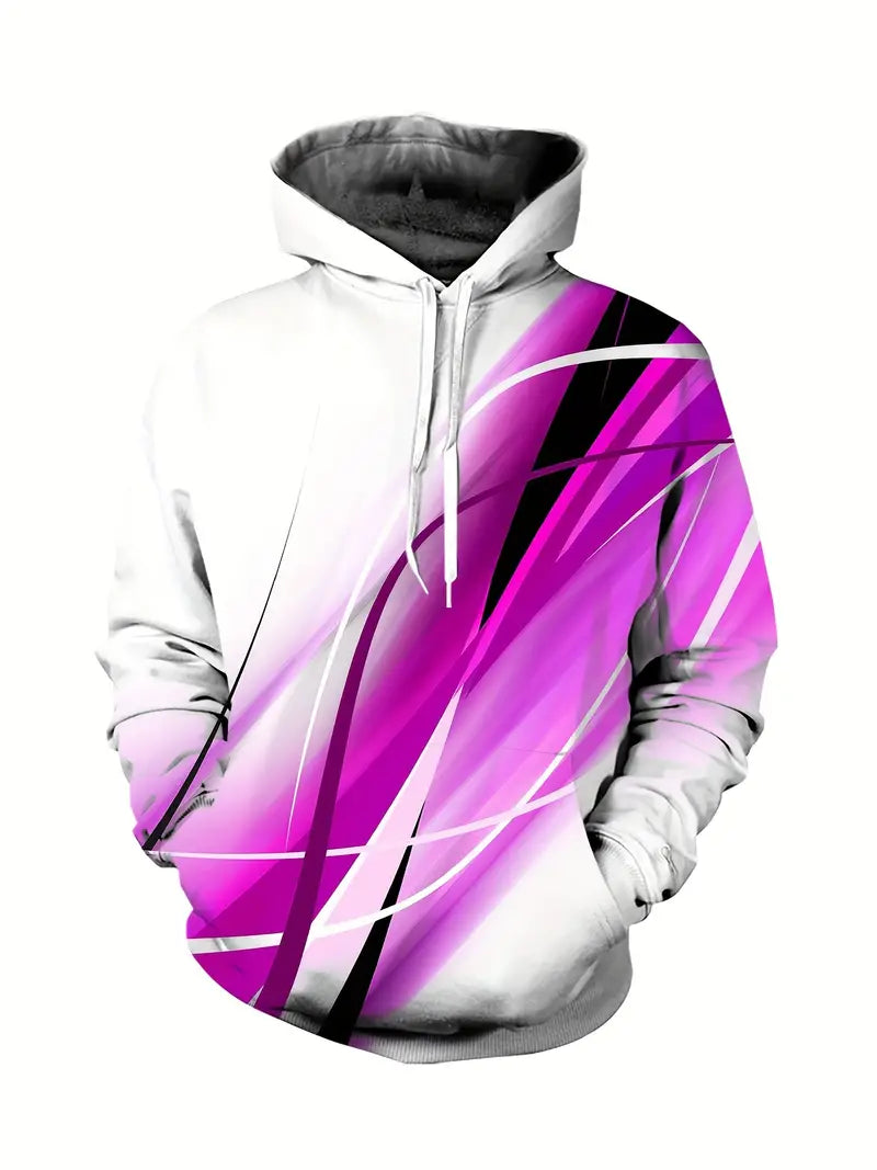 Men's Striped Knitted Hoodie