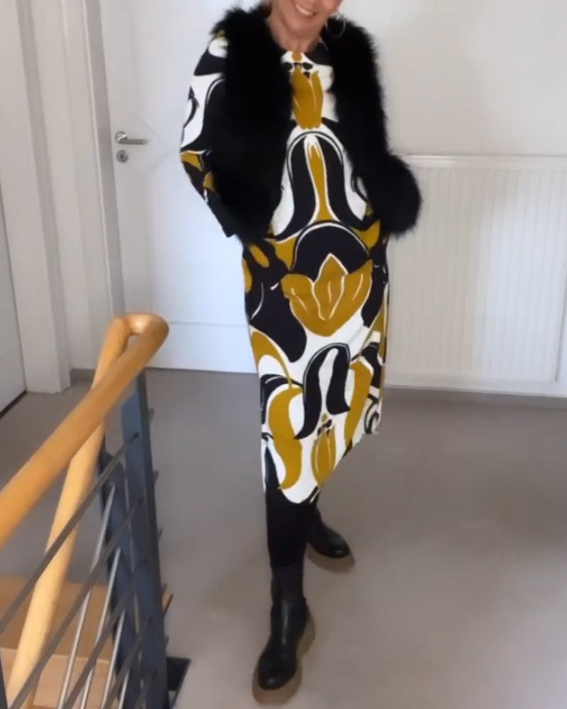 Elegantes Rundhals Sommerkleid - IdealeKleiden