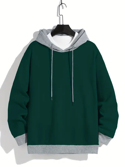 Retro Hoodie Color Block Style