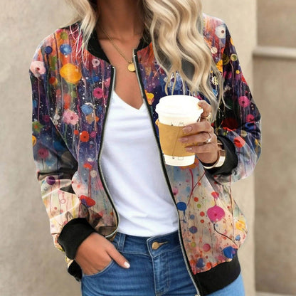 Stylish Women's Jacket Floral Print Trend