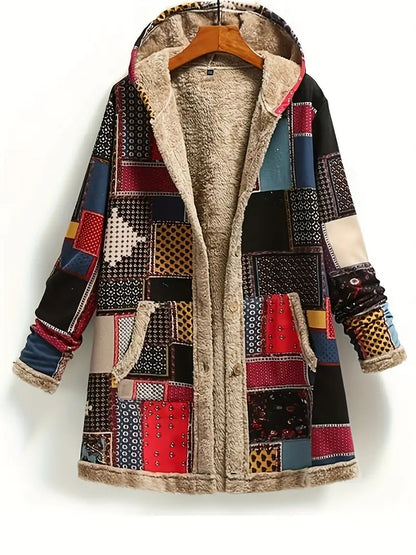Retro Winter Jacket Patchwork Style