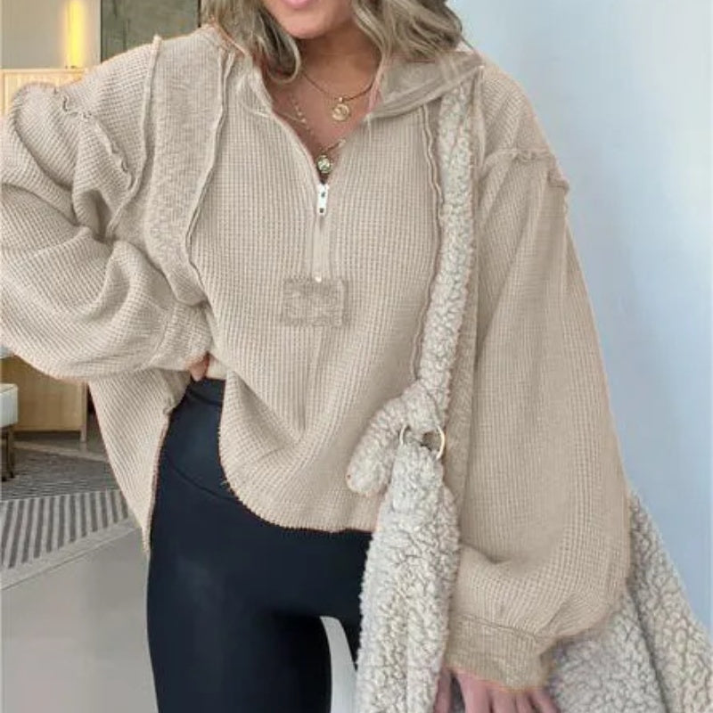 Autumn Sweater Irregular Hem