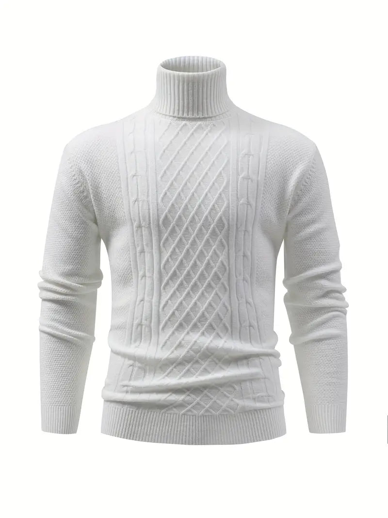 Lässiger Rollkragenpullover Herren Casual - IdealeKleiden