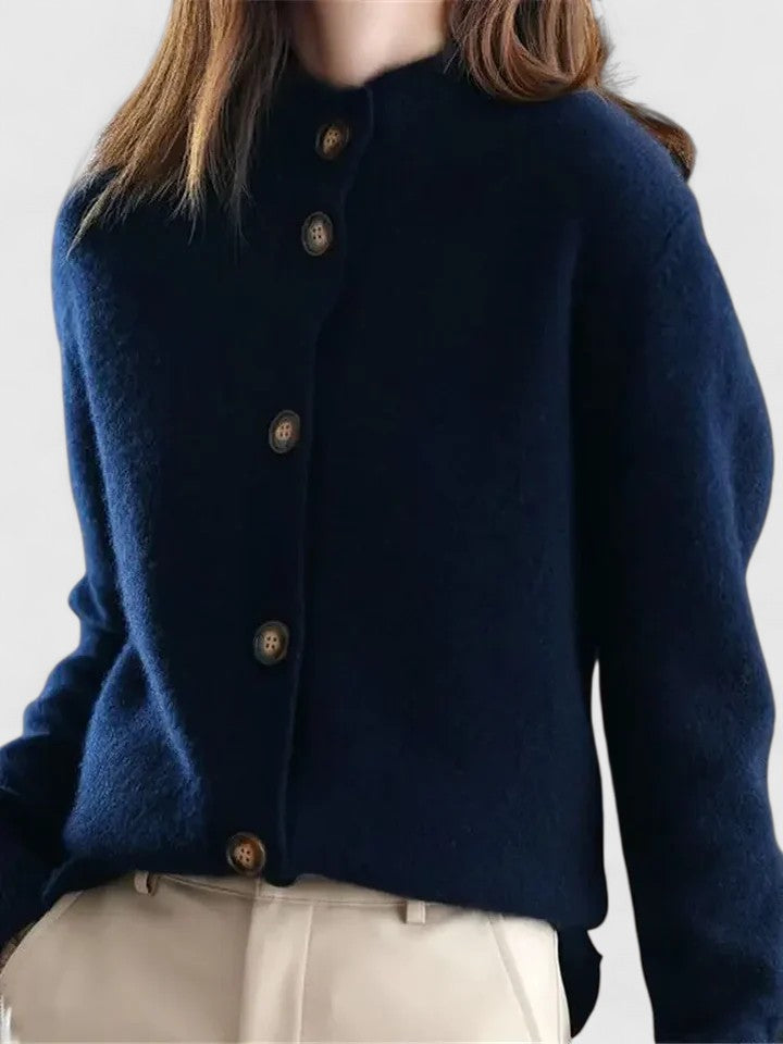 Women's Modern Button-Up Knit Cardigan