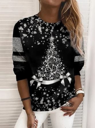 Modisches Weihnachtssweatshirt Elegant Rot