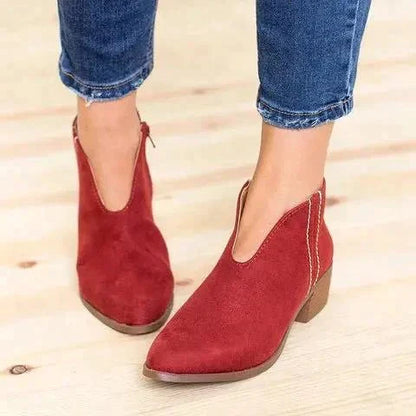 Chic women's boots with side zipper
