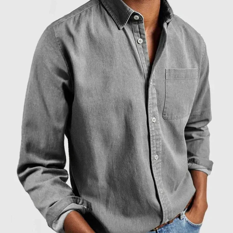 Men's Traditional Blue Denim Shirt