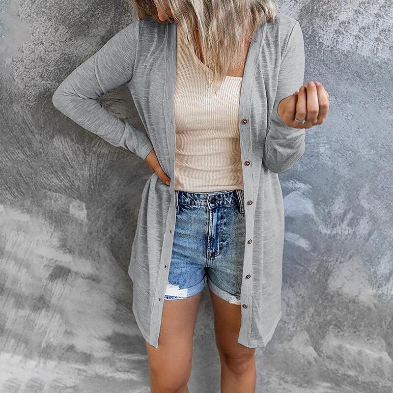 Women's Lightweight Button-Up Cardigan