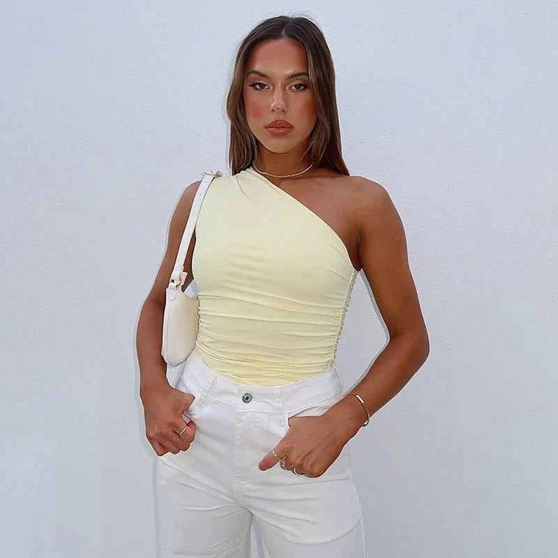 Women's Elegant Ruched Off-Shoulder Top
