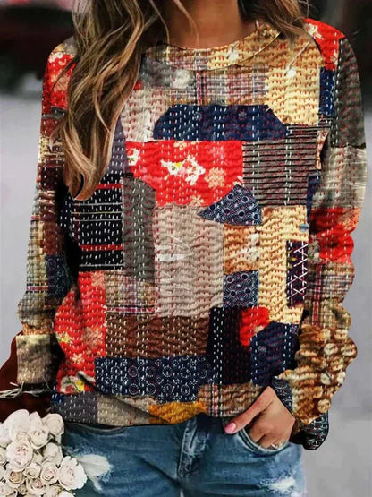 Stylisher Wollpullover mit lustigem Druck