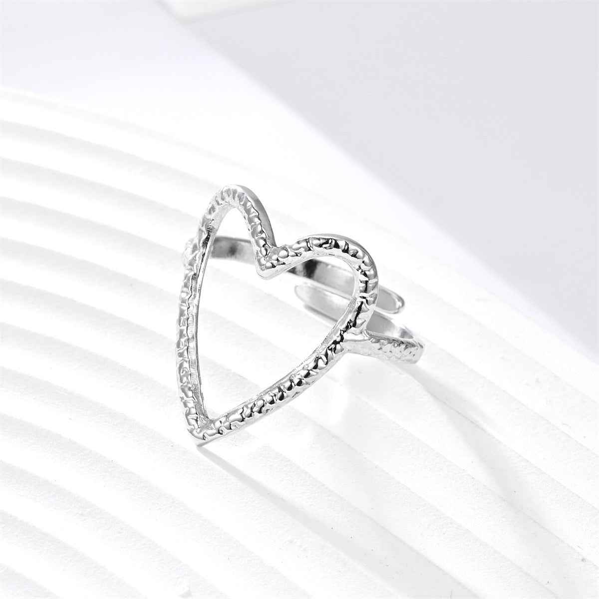 Heart Ring Jewelry Gold Silver Elegant