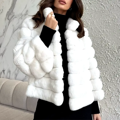Women's Elegant Long Faux Fur Coat