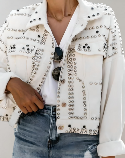 Stylish Leather Jacket with Studs - Durable and Trendy