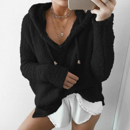 Soft Women's Hoodie Teddy Sweatshirt Jacket