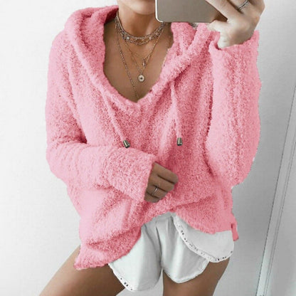 Soft Women's Hoodie Teddy Sweatshirt Jacket