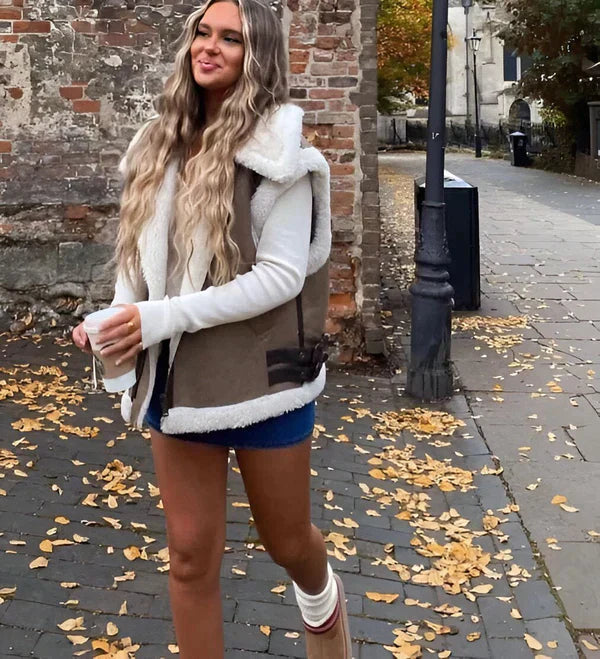 Teddyweste Damen Herbst Modell - IdealeKleiden
