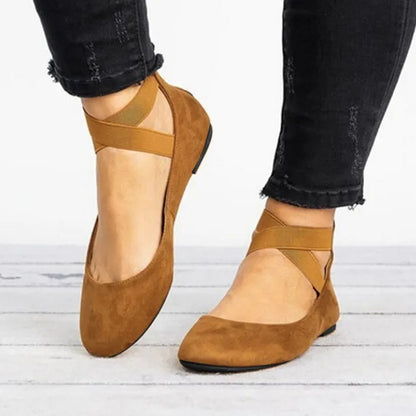 Women's Ballerina Flats Comfort Ankle Strap