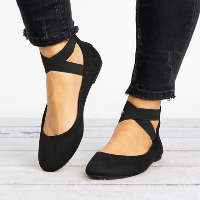Women's Ballerina Flats Comfort Ankle Strap