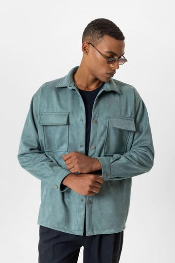 Men's Modern Shirt with Metal Buttons