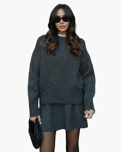 StrickOutfit Herbst Winter Modisch Elegant