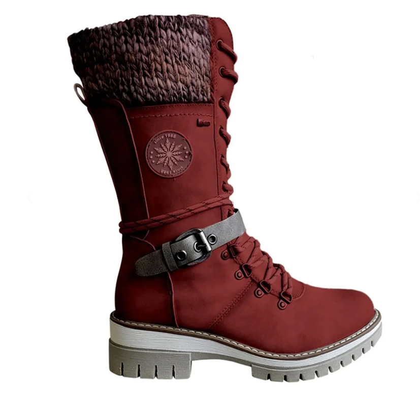 Kniehohe Warmstiefel Frauen Orthopädisch Komfort