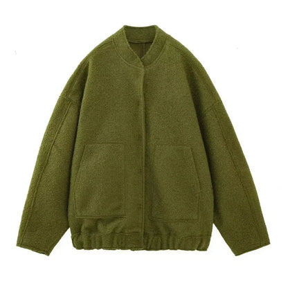 Oversized Fluffy Jacket with Pockets for Women