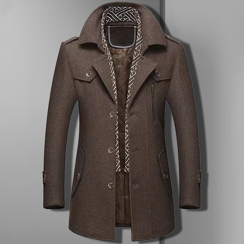 Men's Modern One-Shoulder Coat Design