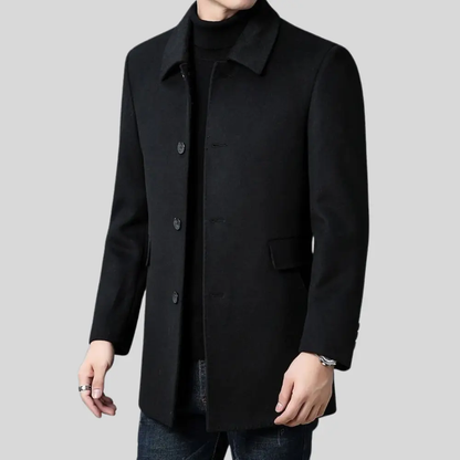 Stylischer Einreiher Mantel Damen - IdealeKleiden