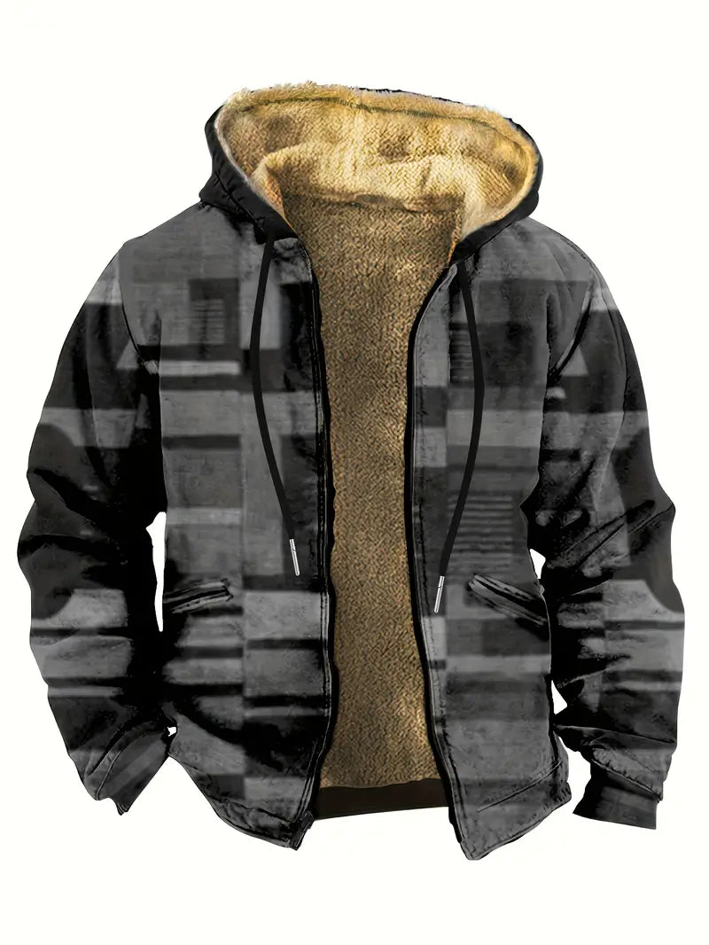 Men's Retro Color Block Jacket Vintage Style
