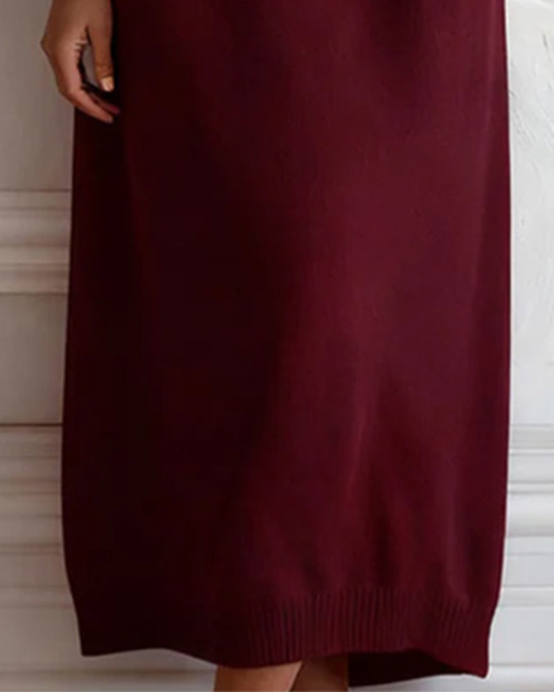 Damenschal Strickkleid Rundhals - IdealeKleiden