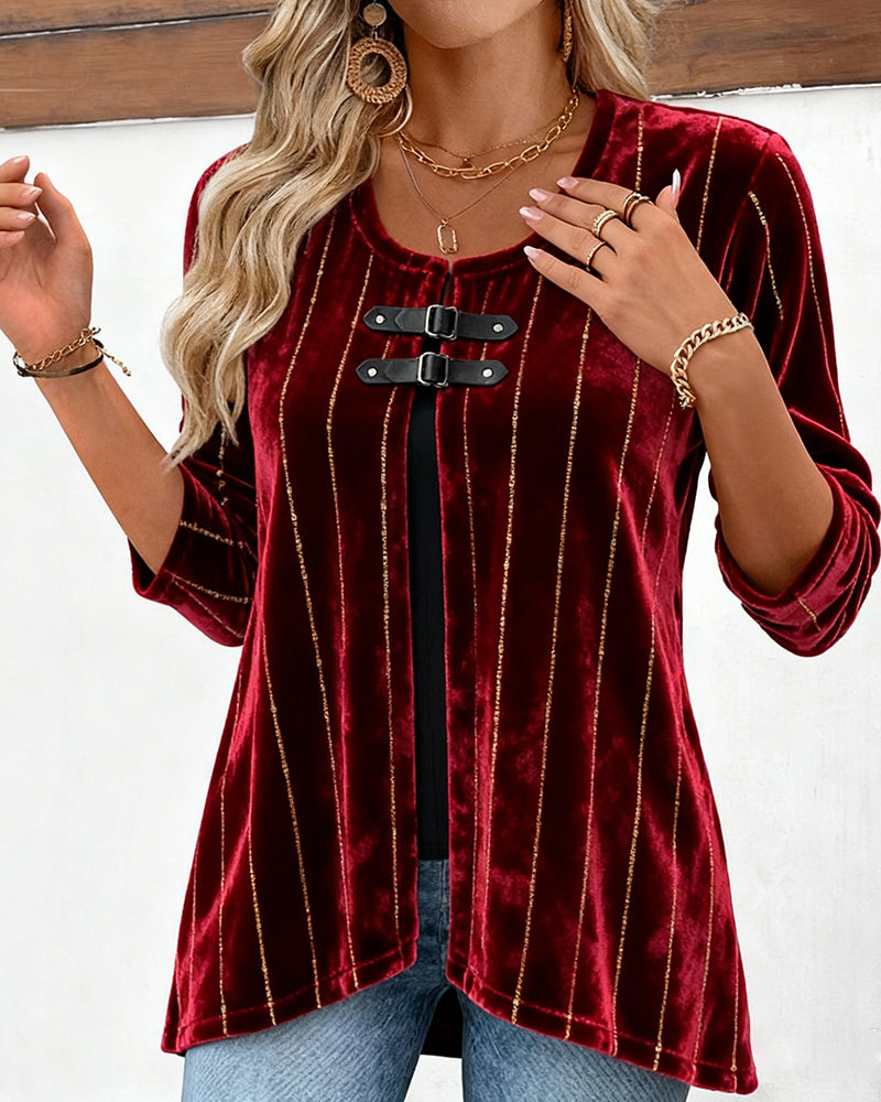 Elegant Two-Piece Long-Sleeved Women's Dress